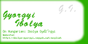 gyorgyi ibolya business card